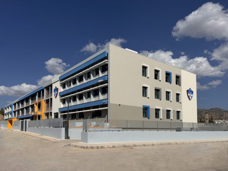 Exterior view of a contemporary school building
